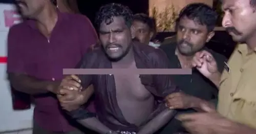 The scene when Santosh Selvam was arrested from Kundanur