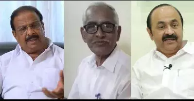 അന്തവും കുന്തവുമില്ലെന്ന് സുധാകരന്‍, ഭീഷണി നടക്കില്ലെന്ന് സതീശന്‍; ആത്മഹത്യ ചെയ്ത ഡി.സി.സി. ട്രഷററുടെ കുടുംബത്തെ അധിക്ഷേപിച്ച് കോണ്‍ഗ്രസ്