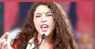 ഒരു നുള്ള് സിന്ദൂരം ലവ് ജിഹാദിൽ നിന്ന് ഹിന്ദു സ്ത്രീകളെ സംരക്ഷിക്കുന്നു: കുംഭമേളയിൽ വിദ്വേഷ പ്രസംഗം നടത്തി മുൻ മിസ് ഇന്ത്യ