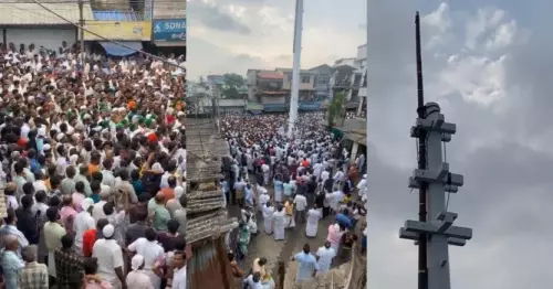 After many years, the crowd and the flagpole came to see the Kondotti nercha hoisted on April 9, 2025.