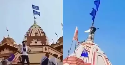 രാജസ്ഥാനില്‍ ക്ഷേത്രമതിലില്‍ തൊട്ടതിന് ദളിത് ബാലന് 60,000 രൂപ പിഴ; ക്ഷേത്രത്തിന് മുകളില്‍ അംബേദ്കര്‍ പതാക ഉയര്‍ത്തി പ്രതിഷേധം