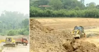 മത്സ്യ കൃഷിക്ക് കുളം നിർമിക്കുന്നെന്ന് വാദം; വൈത്തിരിയിൽ വൻ തോതിൽ വയൽ നികത്തൽ