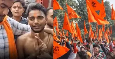 ശ്രീരാമനെ അപമാനിച്ചെന്ന് ആരോപണം; മുസ്‌ലിം യുവാവിനെക്കൊണ്ട് ഹനുമാൻ ക്ഷേത്രത്തിൽ വെച്ച് മാപ്പ് പറയിപ്പിച്ച് തീവ്ര ഹിന്ദുത്വവാദികൾ