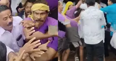 പാലക്കാട്ടെ കോണ്‍ഗ്രസ് ഓഫീസിന് ചുവപ്പ് പെയിന്റ് അടിക്കാനുള്ള മുൻ പ്രസിഡന്റിന്റെ ശ്രമം തടഞ്ഞ് പൊലീസ്