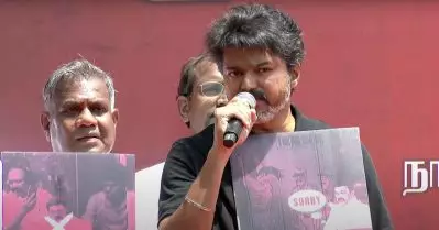 സോറി വേണ്ട നീതി മതി; ശിവഗംഗ കസ്റ്റഡി മരണത്തില്‍ ടി.വി.കെ പ്രതിഷേധം