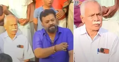 സുരേഷ് ഗോപിക്കൊപ്പം കലുങ്ക് സംവാദത്തില്‍ പങ്കെടുത്ത് തൃശൂര്‍ ഡി.സി.സി അംഗം