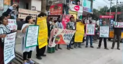 ഹൈദരാബാദിലെ ബര്‍ഗര്‍ കിങ് ഔട്ട്‌ലെറ്റുകളില്‍ ഫലസ്തീന്‍ അനുകൂല പ്രതിഷേധം നടത്തി ഐ.പി.എസ്.പി