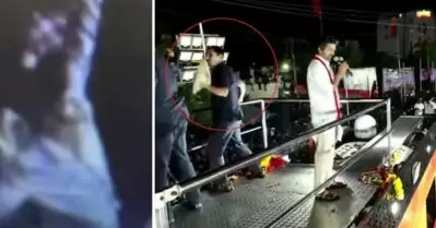 കരൂര്‍ ദുരന്തത്തിന് തൊട്ടുമുമ്പ് വിജയ്ക്ക് നേരെ ചെരിപ്പേറ്; പിന്നില്‍ ഡി.എം.കെയെന്ന് ടി.വികെ