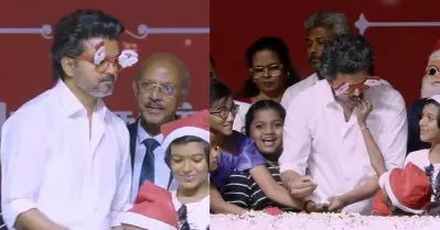 പൂക്കിയായി വിജയ്; വൈറലായി കുട്ടികള്‍ക്കൊപ്പമുള്ള ക്രിസ്മസ് ആഘോഷം