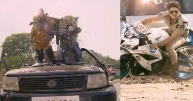 ഇതിപ്പോ ആക്കിയതാണോ ഒറിജിനലാണോ; അല്ലു അര്‍ജുന്റെ ലക്കി ദ റേസര്‍ ആഘോഷമാക്കി കോളേജ് വിദ്യാര്‍ത്ഥികള്‍