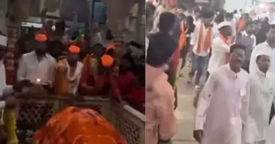മഹാരാഷ്ട്രയിലെ ഹാജി മലംഗ് ദര്‍ഗയില്‍ കാവി ചൗദര്‍ വിരിച്ച് മുദ്രാവാക്യങ്ങള്‍ വിളിച്ച് ഹിന്ദുത്വ വാദികള്‍