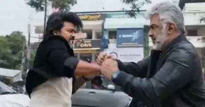 നടുറോഡില്‍ അടികൂടി അജിത്തും വിജയ്‌യും, ഹോളിവുഡിനെ അനുകരിക്കുകയാണോ എന്ന് സോഷ്യല്‍ മീഡിയ
