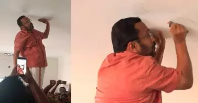 ‘ആ നുണയും മായ്ച്ചു; വയനാട് ടൗണ്‍ഷിപ്പിലെ വീടിന് വിള്ളലെന്നത് വ്യാജ വാര്‍ത്തയെന്ന് മന്ത്രി കെ. രാജന്‍; നേരിട്ടെത്തി പരിശോധന