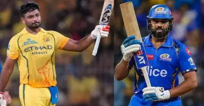 അടിച്ച രണ്ട് സിക്സിലും രോഹിത് സഞ്ജുവിന് താഴെ; വീഴാതെ മലയാളി!
