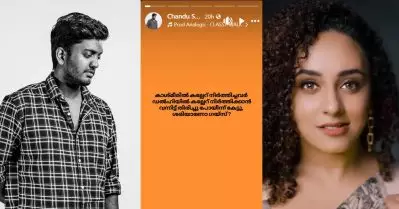 ദല്‍ഹിയില്‍ കല്ലേറ് നിര്‍ത്തിക്കാന്‍ വന്നിട്ട് തിരിച്ചുപോയി എന്ന് കേട്ടല്ലോ; കൃഷ്ണകുമാറിനെയും പേളിയെയും ട്രോളി ചന്തു സലിം കുമാര്‍