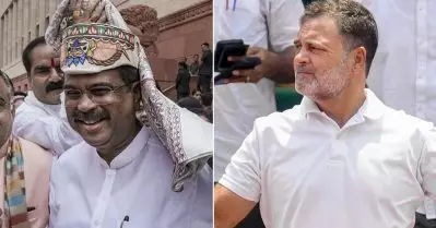 വിദ്യാര്‍ത്ഥികളുടെ ഭാവി തകര്‍ത്തതിന്റെ ആഘോഷമാണ് പാര്‍ലമെന്റില്‍ കണ്ടത്: ധര്‍മേന്ദ്ര പ്രധാന് സ്വീകരണം നല്‍കിയതില്‍ രാഹുല്‍ ഗാന്ധി