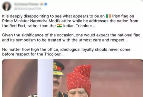 X Post Criticizing Modi